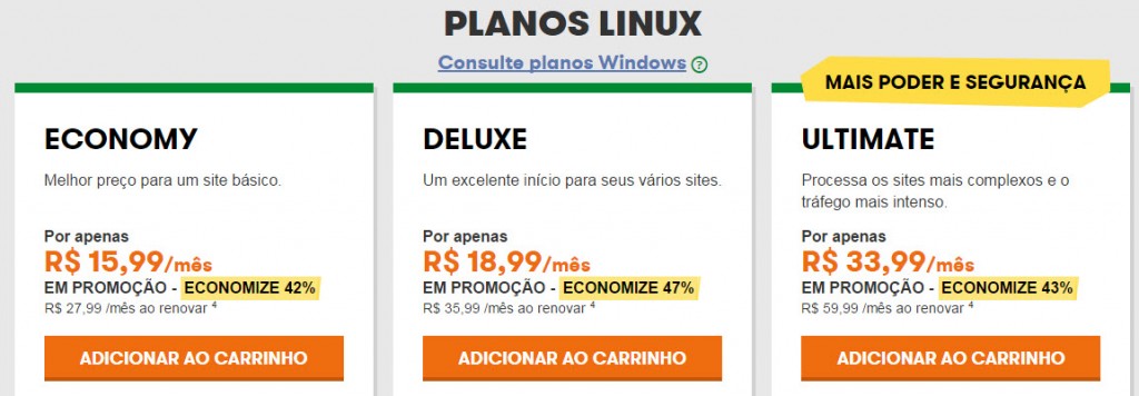Planos de hospedagem de sites GoDaddy no Brasil Planos Godaddy Brasil
